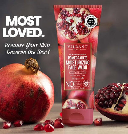 Vibrant Beauty Brightening Pomegranate Moisturizing Face Wash 100ML